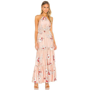 NEW Size S Camila Coelho Pedro Maxi Dress in Blush Floral REVOLVE MSRP $328